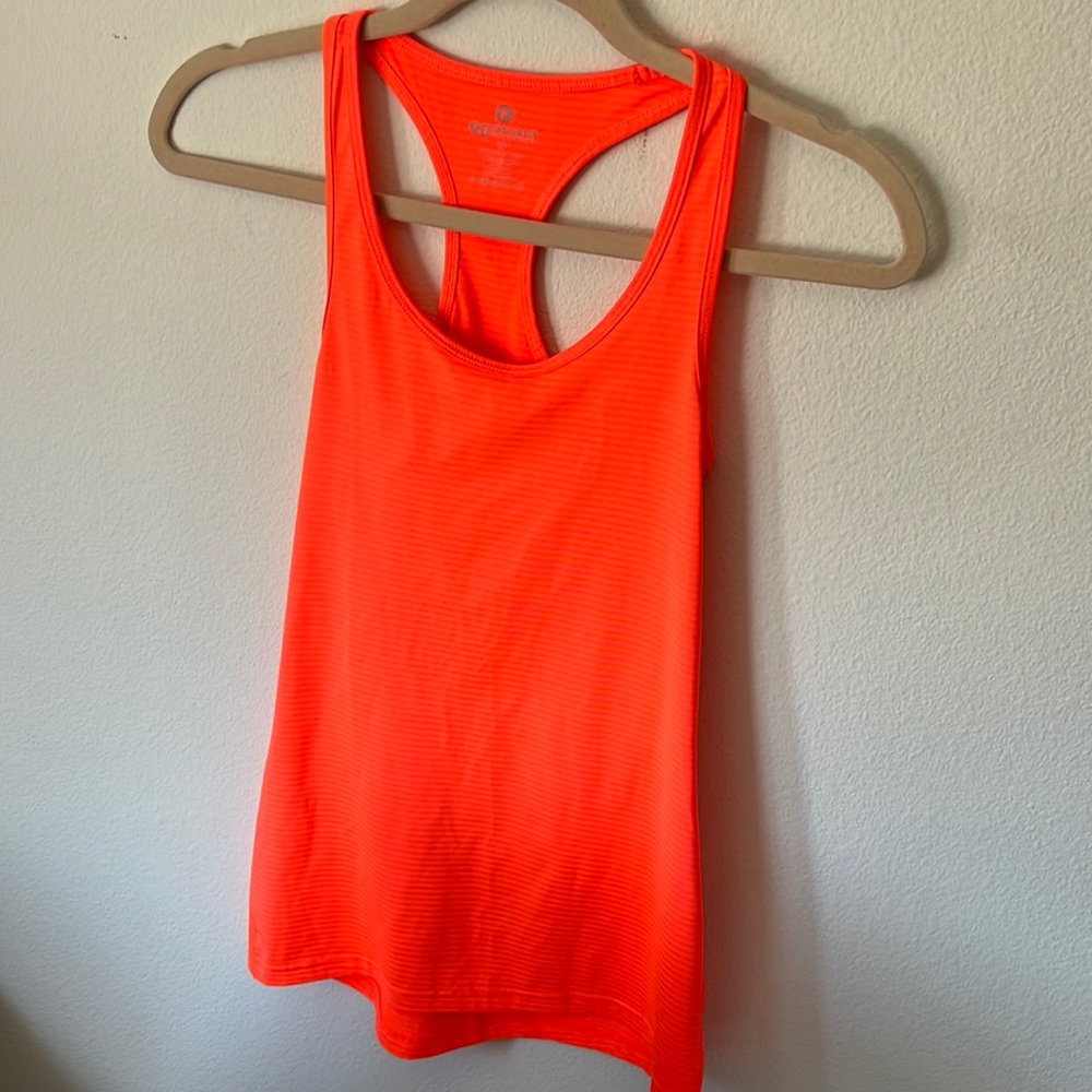 Orange workout top